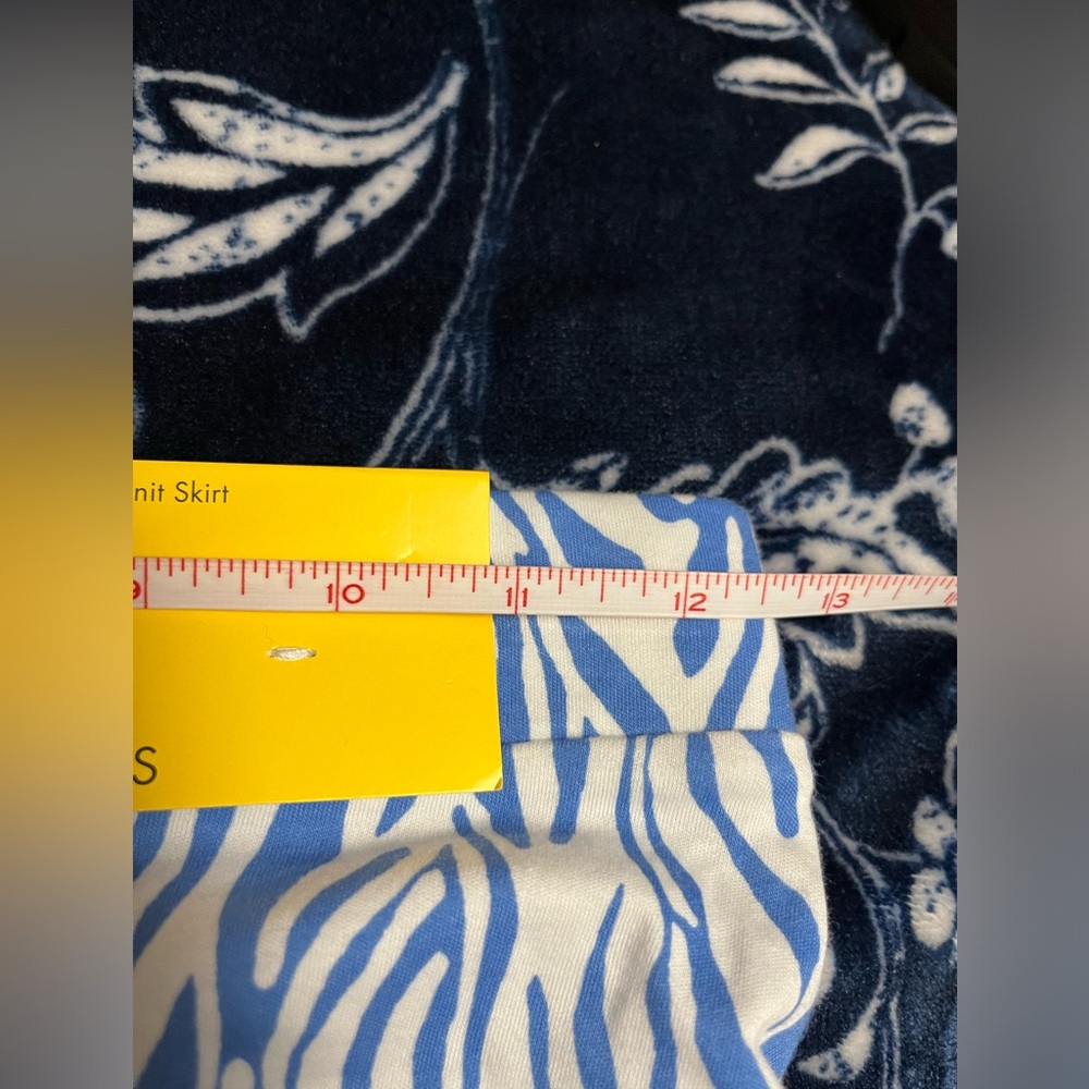 NWT! Diane Von Furstenberg A-line Sea Twig Blue Skirt - Picture 7 of 9